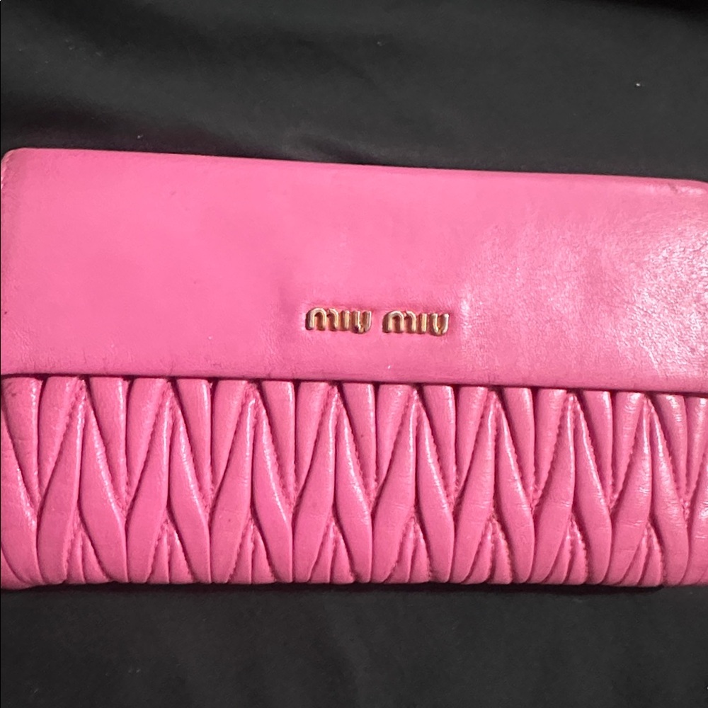 Miu Miu Pink Quilted Wallet